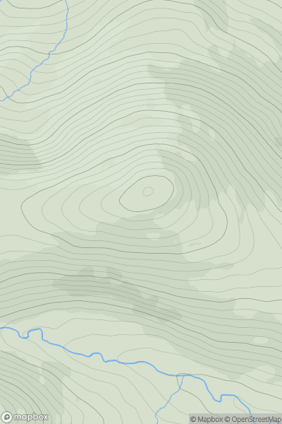 Thumbnail image for Maulin (Malainn) [Wicklow Hills N] showing contour plot for surrounding peak